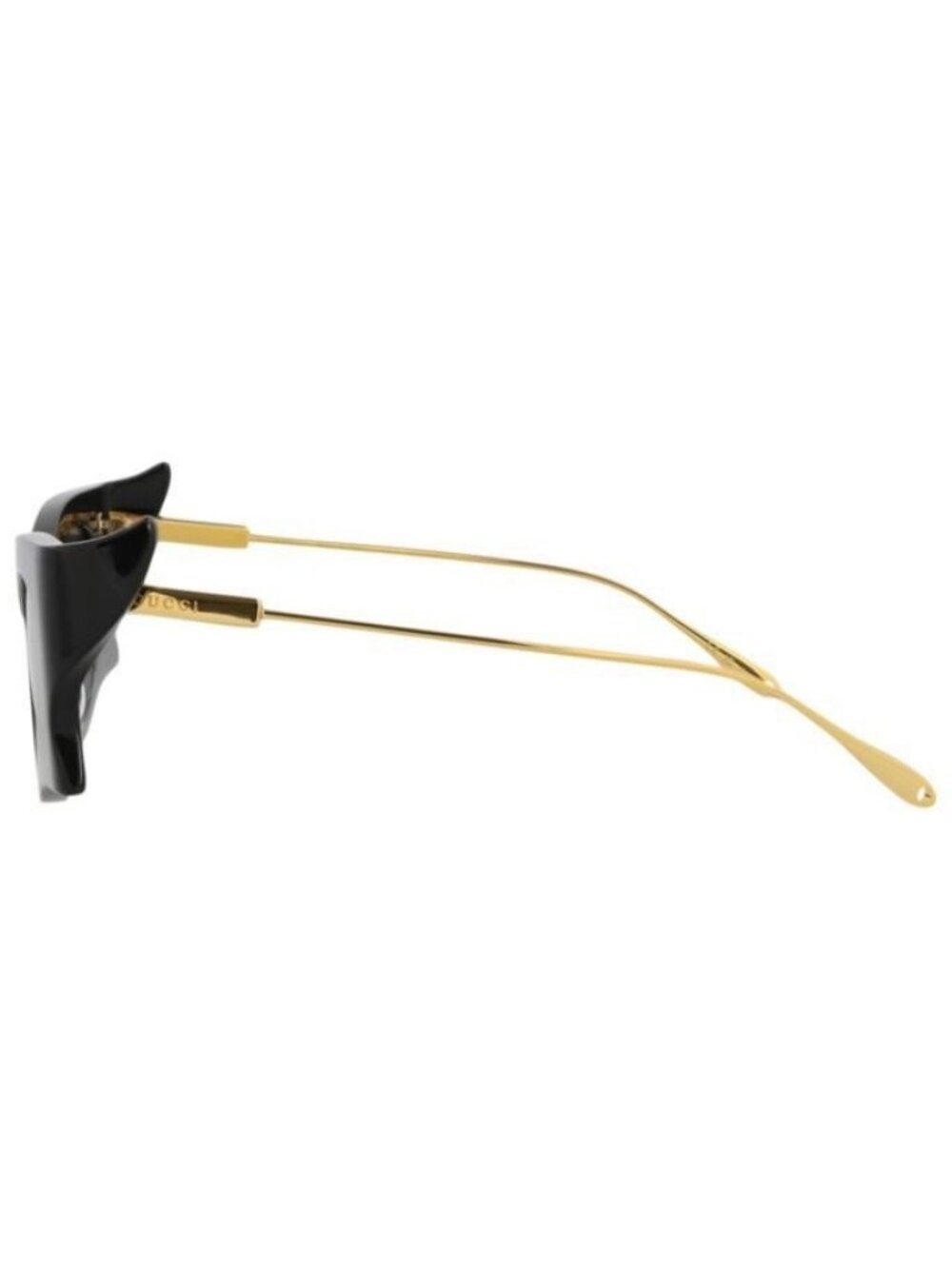New Gucci Womens Cat Eye Black Gold Grey Fashion Designer Sunglasses - Picture 3 of 5